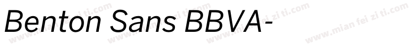 Benton Sans BBVA字体转换